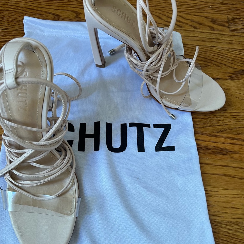 Shutz Ankle tie Heels